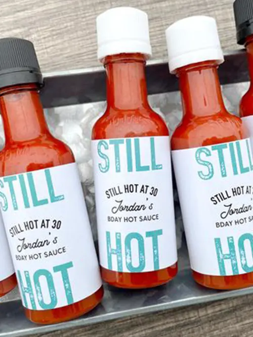 Personalised chilli sauce sticker lables