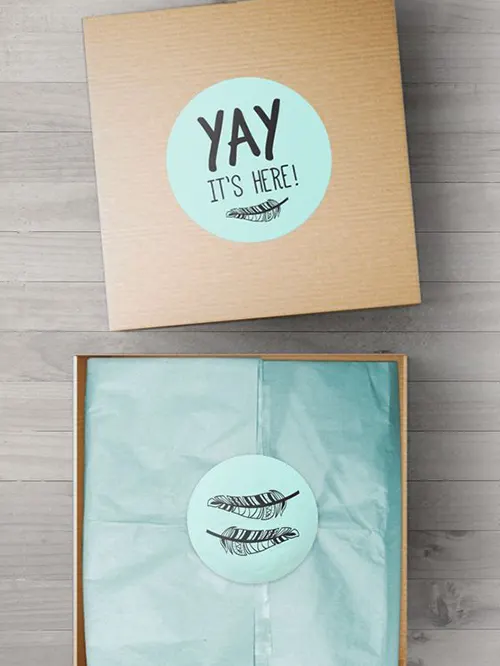 packaging stickers