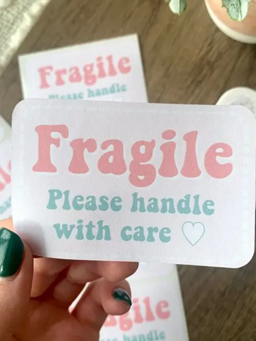 fragile please handle with care stickers