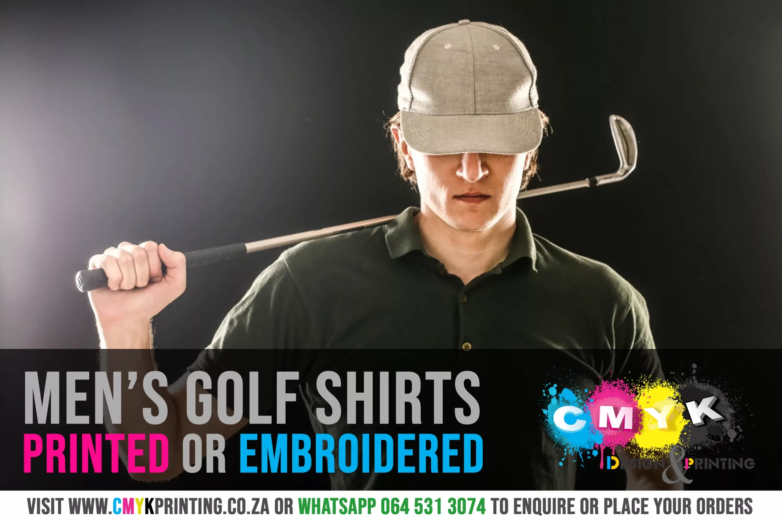 Men's Golf Shirts Embroidered and Printed